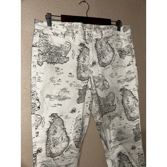 Madewell  Maps  Off White & Black  Jean / Pants  32 - Picture 2 of 7